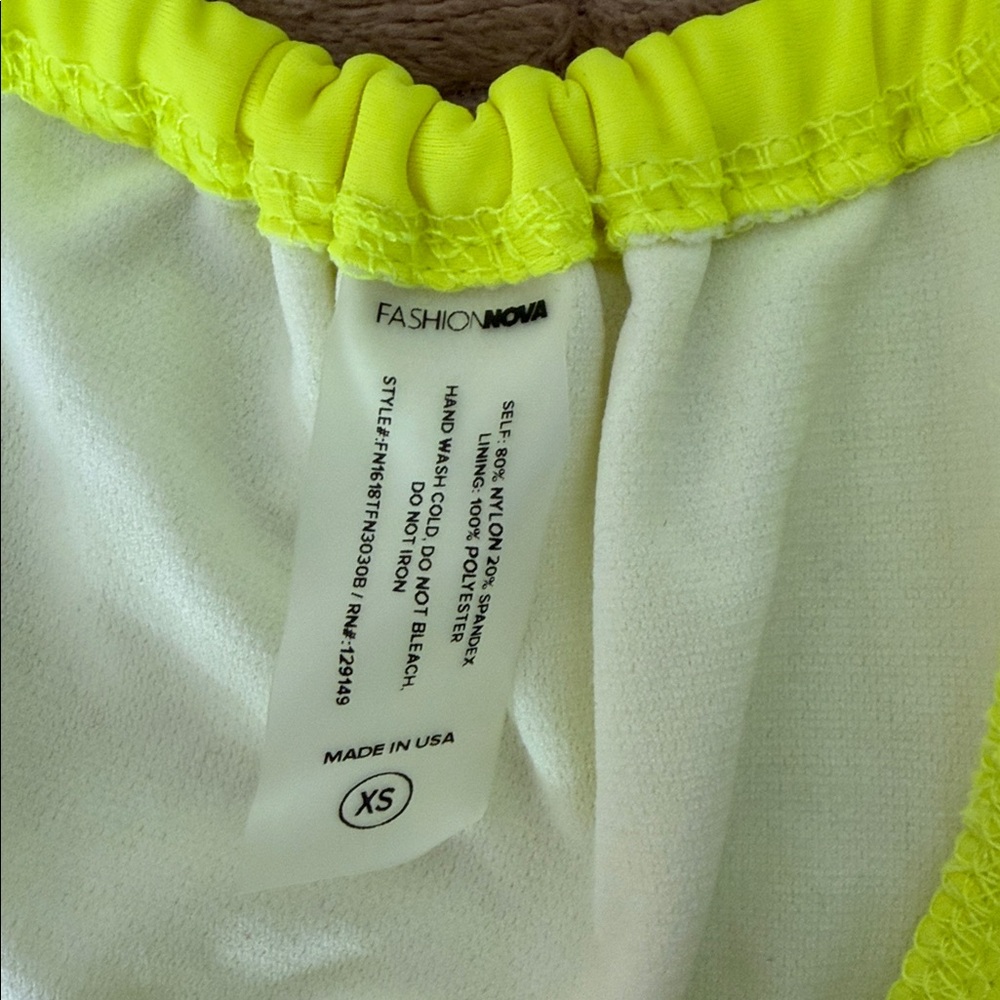 Neon Yellow Bikini Set - Picture 3 of 5